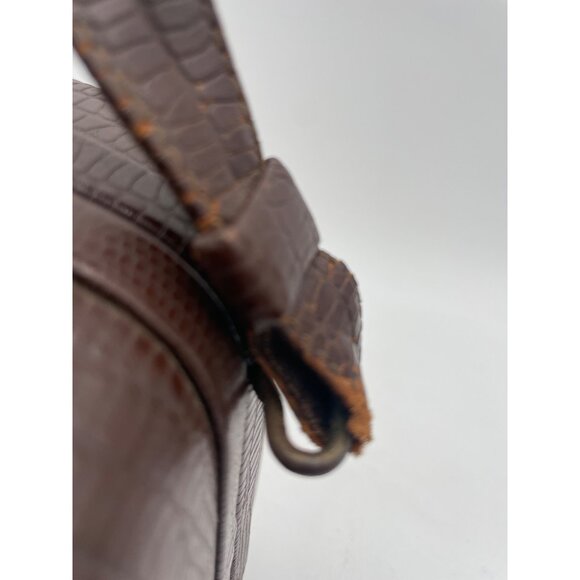 Brown Faux Leather Handbag by AMERICAN MODES Gold Clasp & Matching Coin Purse - Picture 10 of 14